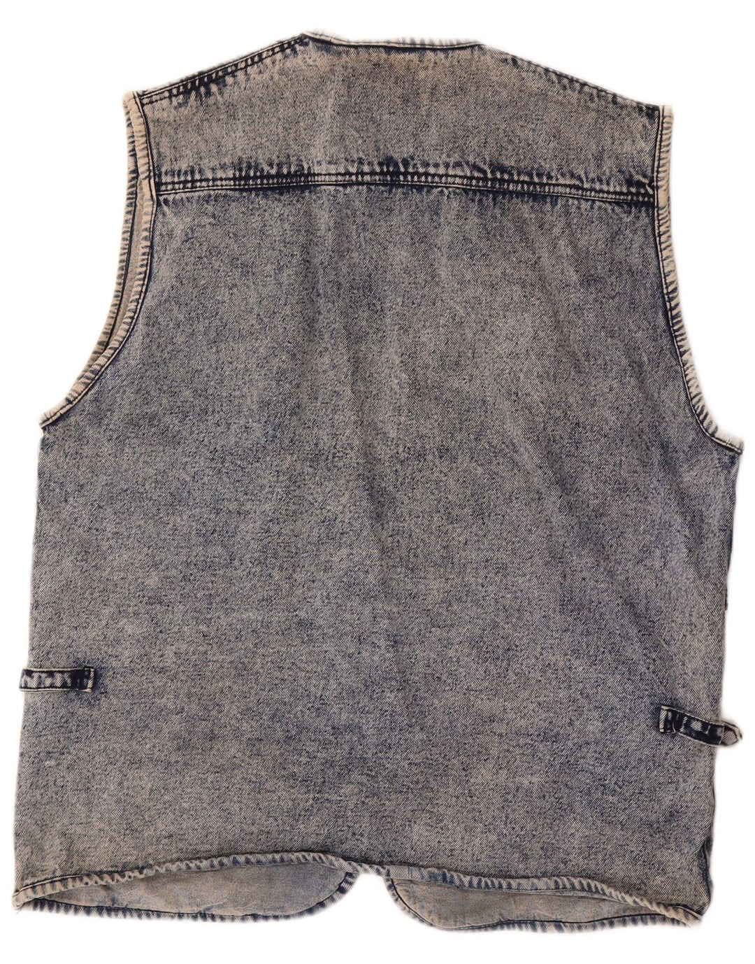 Gilet in denim vintage da uomo UK 40 grande blu