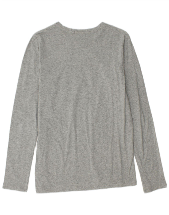 Replay Top grafico da bambino a maniche lunghe 15-16 anni in cotone grigio