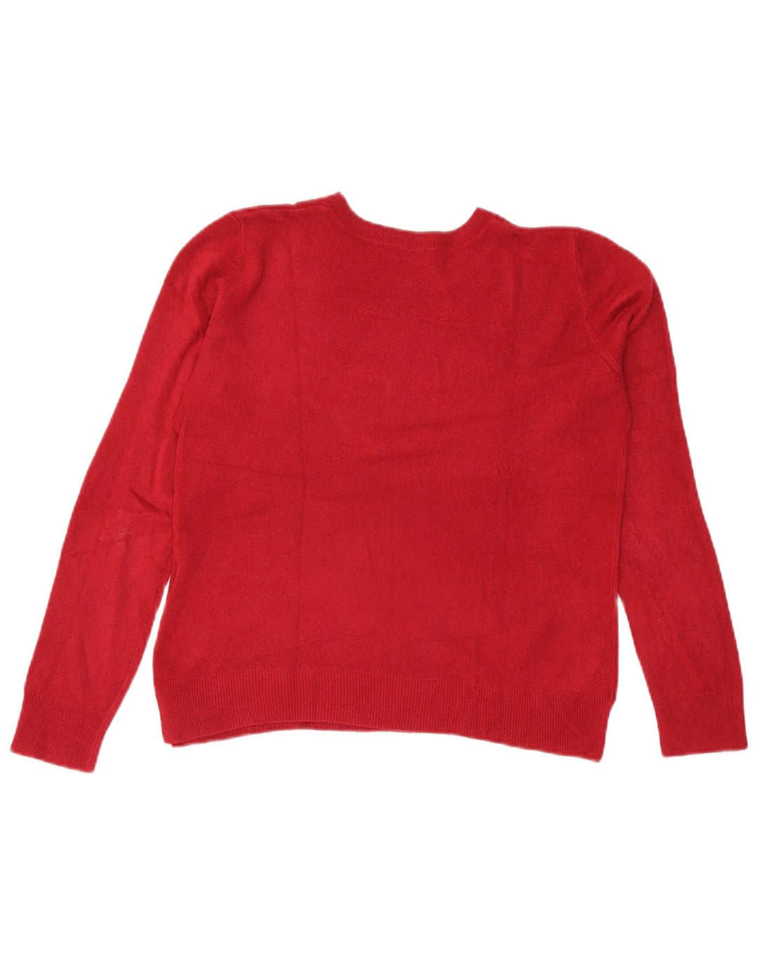 Maglione da donna Marks & Spencer corto con scollo a barca UK 12 rosso medio