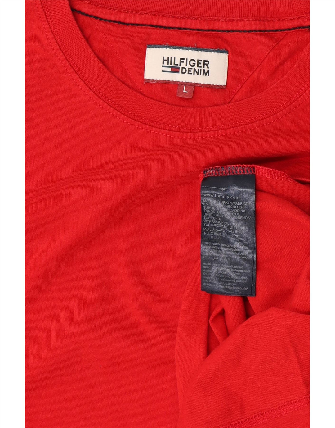 T-shirt da uomo Tommy Hilfiger Top grande in cotone rosso