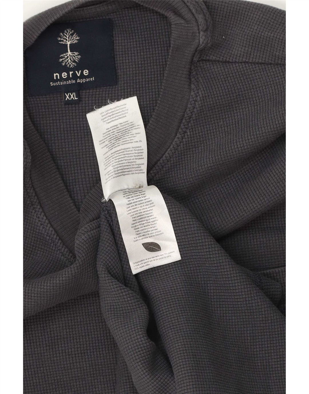 T-shirt grafica da uomo Nerve Top 2XL cotone grigio