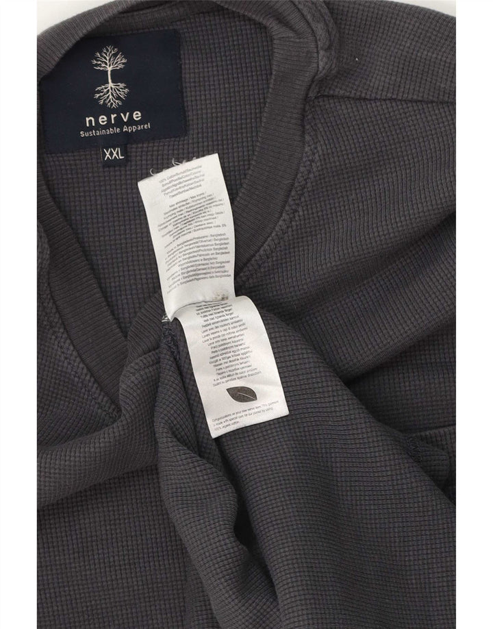T-shirt grafica da uomo Nerve Top 2XL cotone grigio