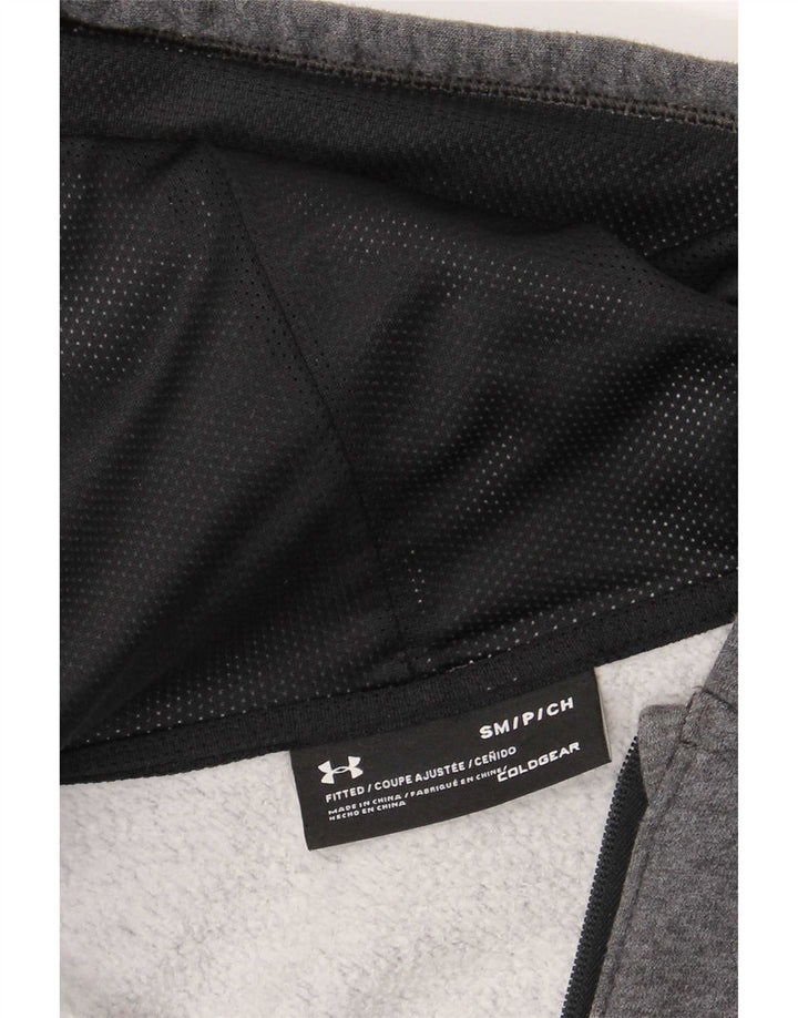 Felpa con cappuccio e zip Under Armour da uomo Cold Gear piccola grigia