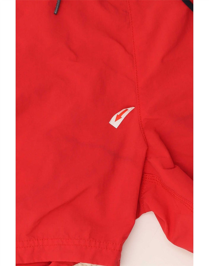 Pantaloncini da bagno grafici da uomo Tommy Hilfiger grandi in poliestere rosso