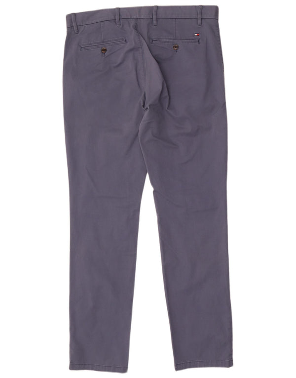 Pantaloni chino slim da uomo Tommy Hilfiger W34 L32 cotone blu