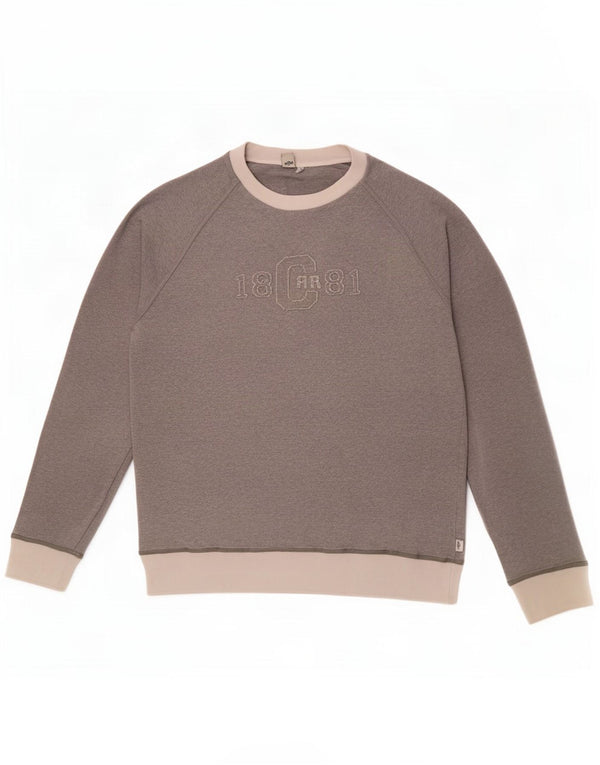Cerruti 1881 Felpa grafica da uomo Maglione grande grigio color block