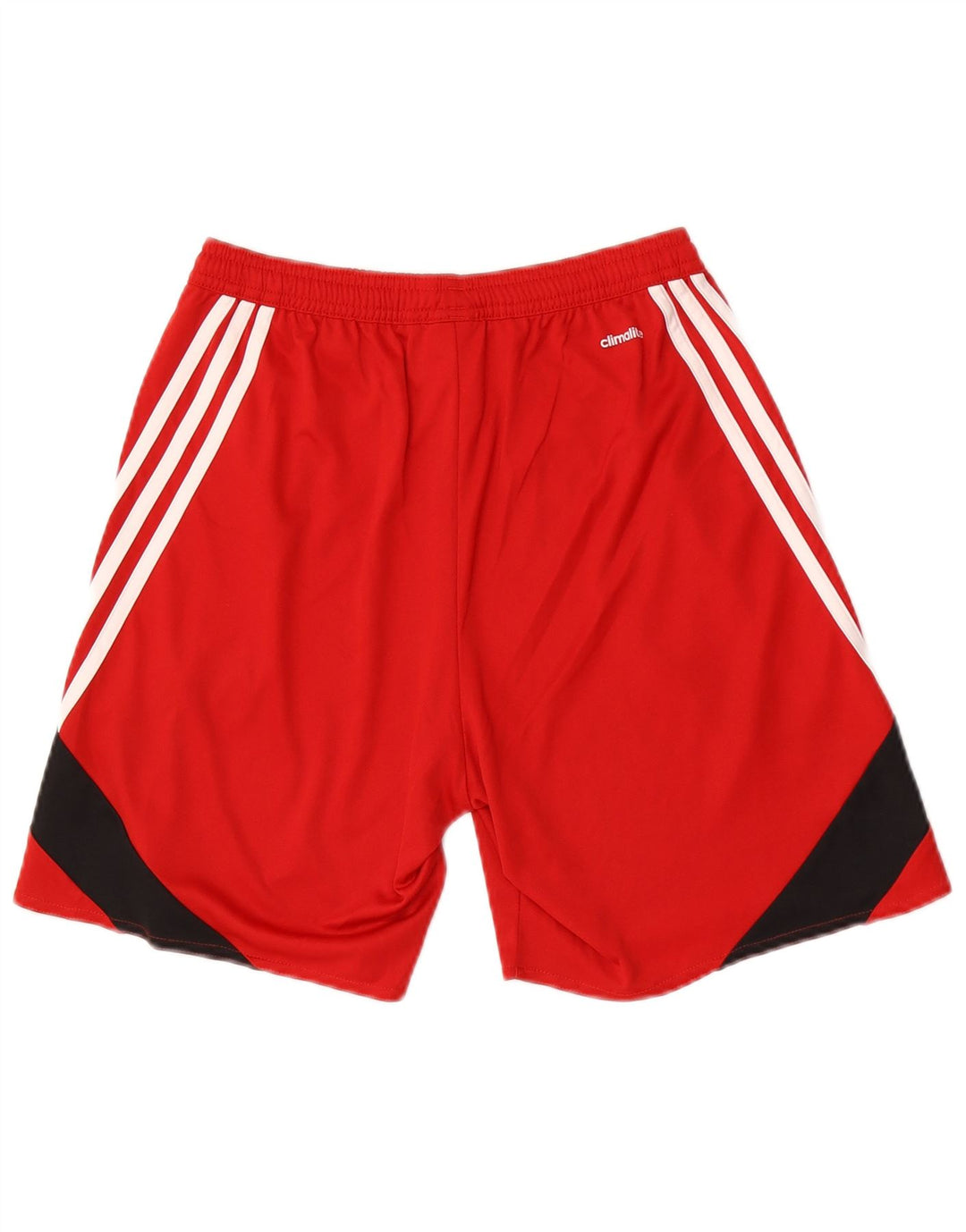 Pantaloncini sportivi Adidas Climalite da uomo piccoli in poliestere color block rosso