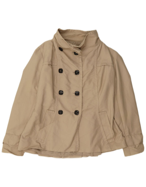 Trench corto doppiopetto da donna Zara UK 18 XL Beige