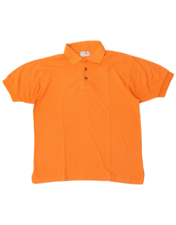 Polo da uomo Ball On in cotone arancione medio