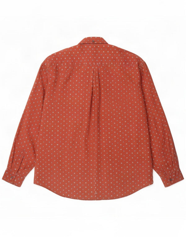Dockers Camicia da uomo vestibilità regolare XL Cotone geometrico marrone