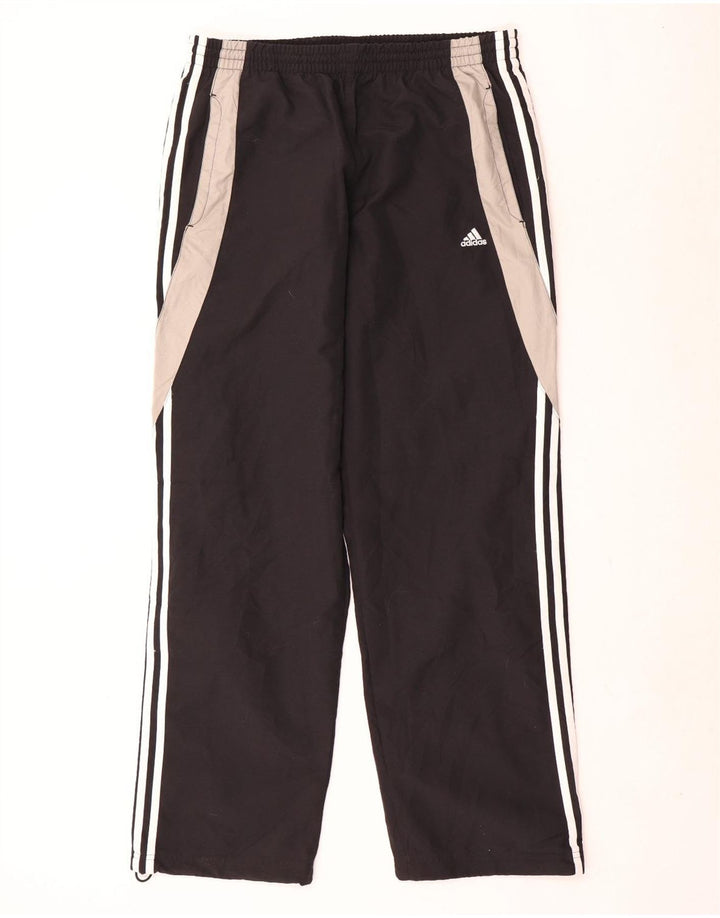 Pantaloni da tuta da uomo Adidas Large in poliestere color block nero