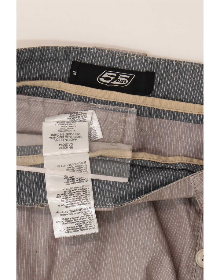 Pantaloncini chino da uomo 55DSL W29 cotone gessato grigio medio