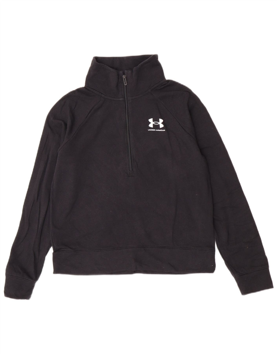 Maglia da ginnastica Under Armour da donna con zip e collo, UK 10, piccola, nera