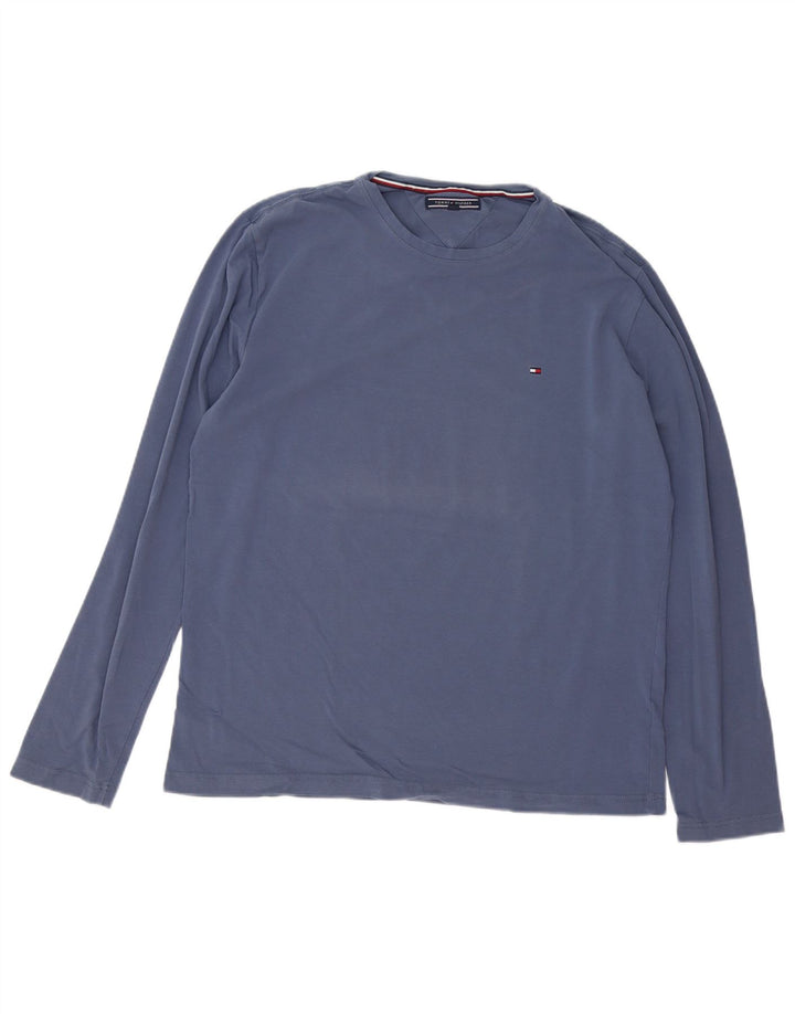 Tommy Hilfiger Uomo Top Manica Lunga 2XL Blu Navy Cotone