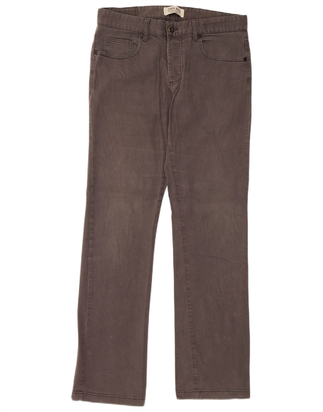 Pantaloni casual dritti da uomo ZARA EU 40 medio W31 L31 grigio