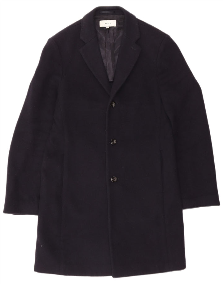 Cappotto da uomo Reiss UK 38 medio in lana blu navy