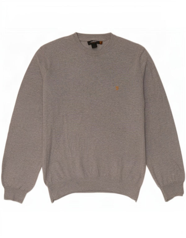 Maglione maglione girocollo da uomo Farah grigio medio