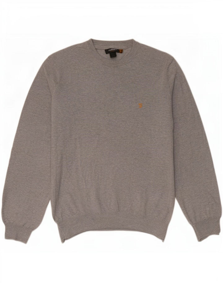 Maglione maglione girocollo da uomo Farah grigio medio