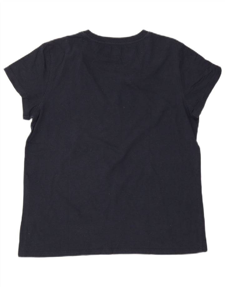 T-shirt grafica da donna Levi's Top UK 14 Large Blu Navy