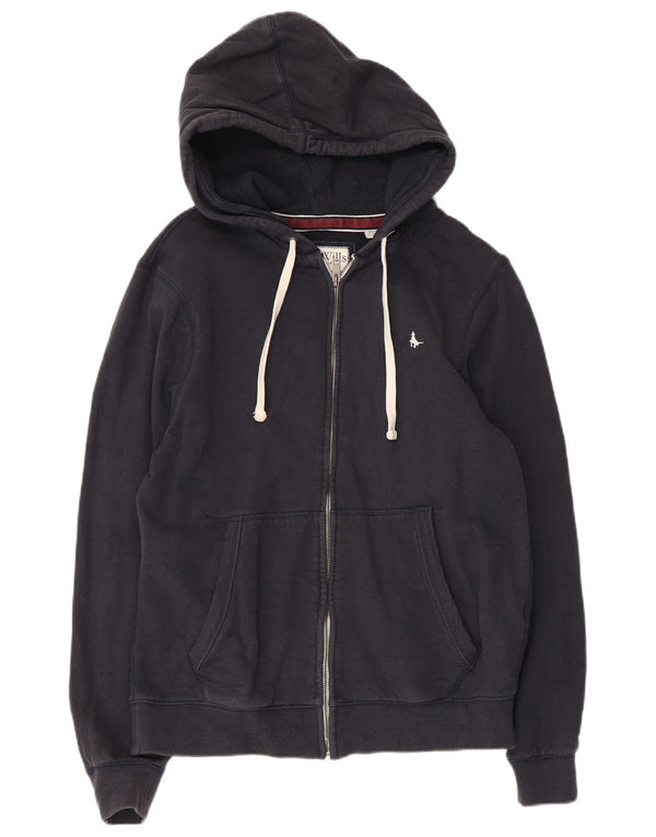 Maglione con cappuccio e zip da donna Jack Wills UK 16 grande cotone blu navy