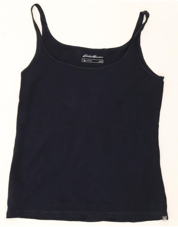 Canotta da esterno da donna EDDIE BAUER UK 14 grande cotone blu navy