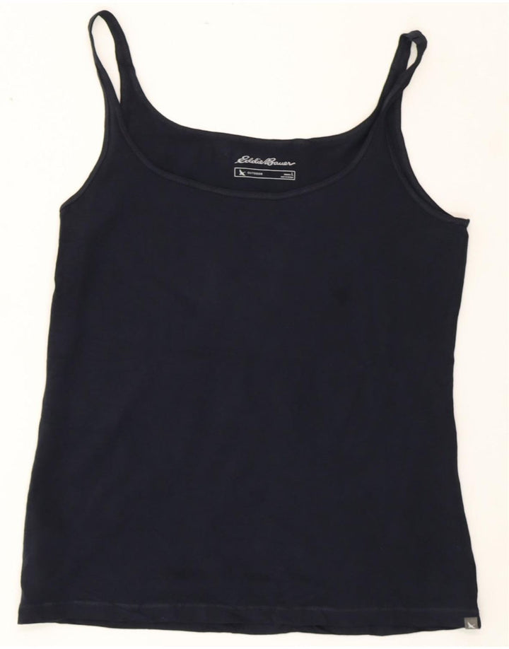 Canotta da esterno da donna EDDIE BAUER UK 14 grande cotone blu navy