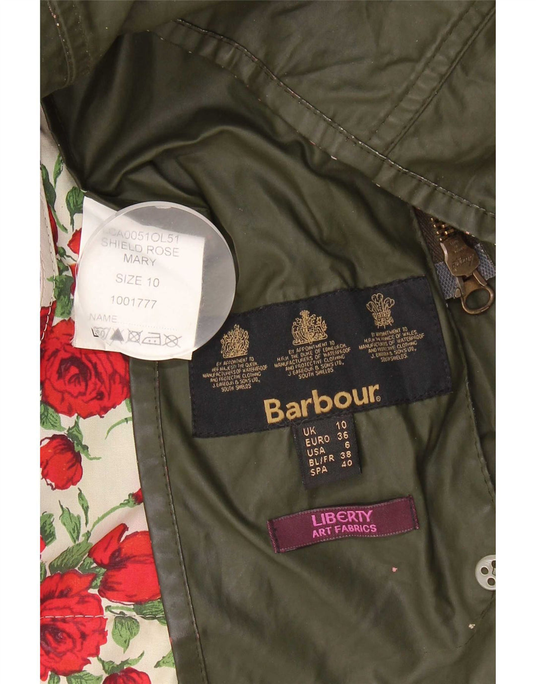 Giacca in cotone cerato da donna Barbour UK 10 Small Khaki