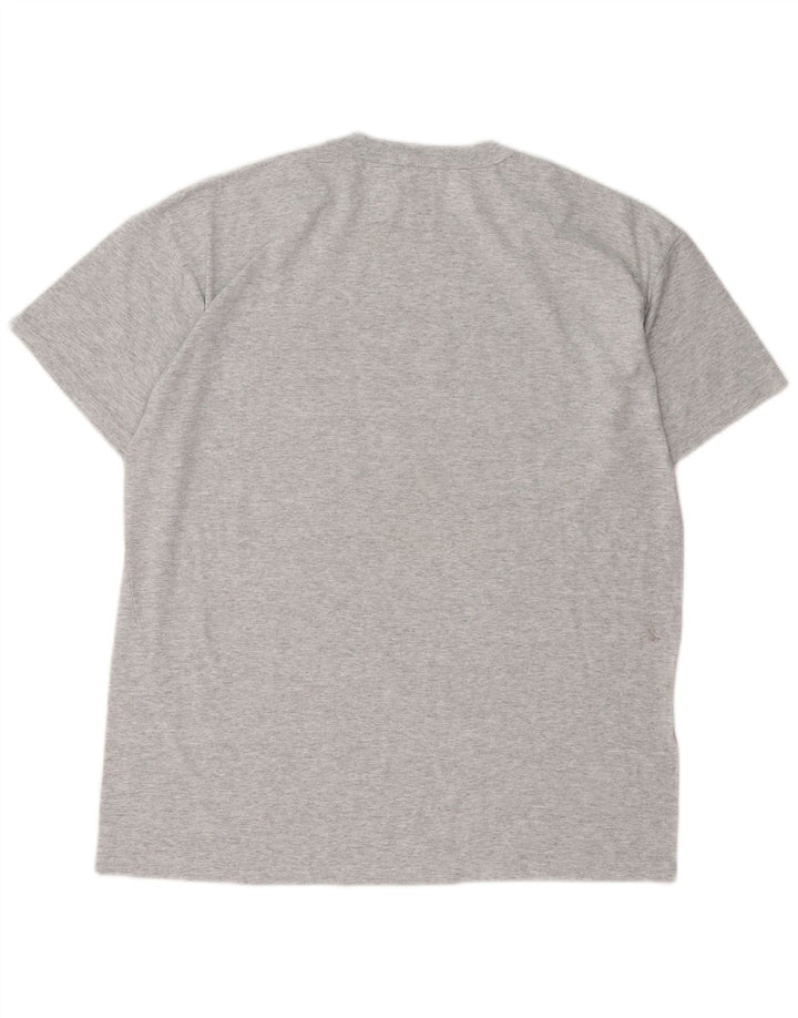 RUSSELL ATHLETIC T-shirt grafica da uomo grande in cotone grigio
