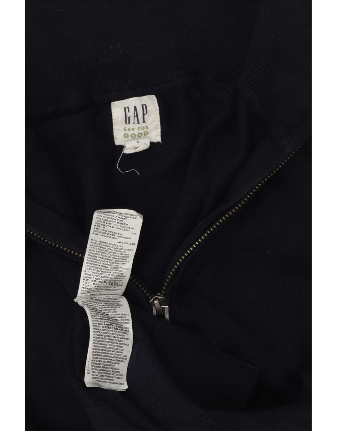 Maglione da uomo Gap con zip e collo grande in cotone blu navy