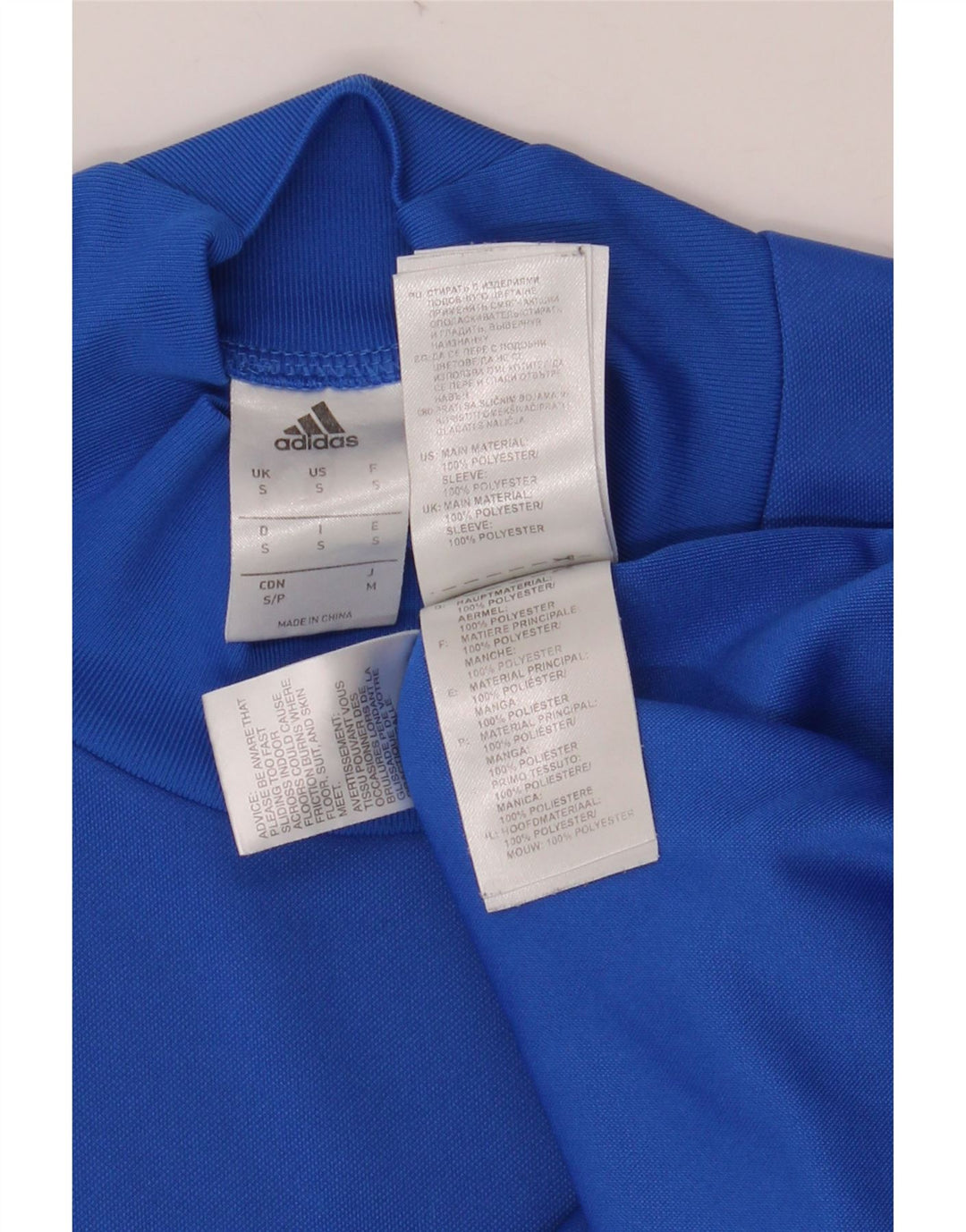 Top ADIDAS da uomo a manica lunga piccolo blu in poliestere
