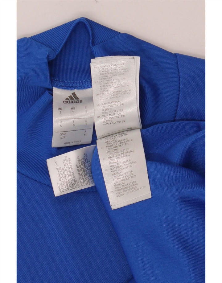 Top ADIDAS da uomo a manica lunga piccolo blu in poliestere