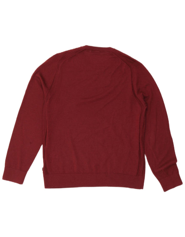 MICHAEL KORS Maglione da uomo girocollo grande lana bordeaux