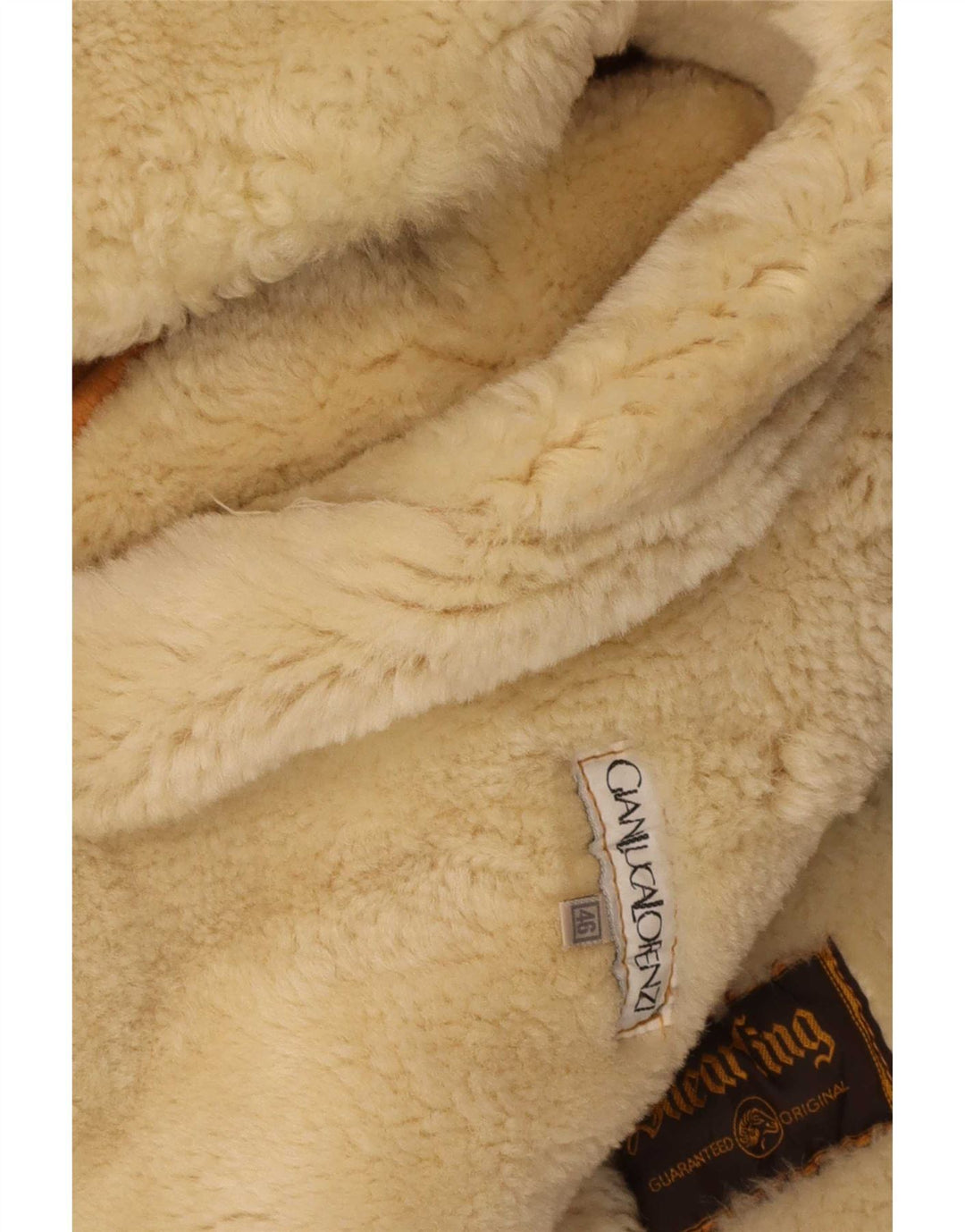 Gianluca Lorenzi Giubbotto Oversize in Shearling Donna IT 46 Large Beige