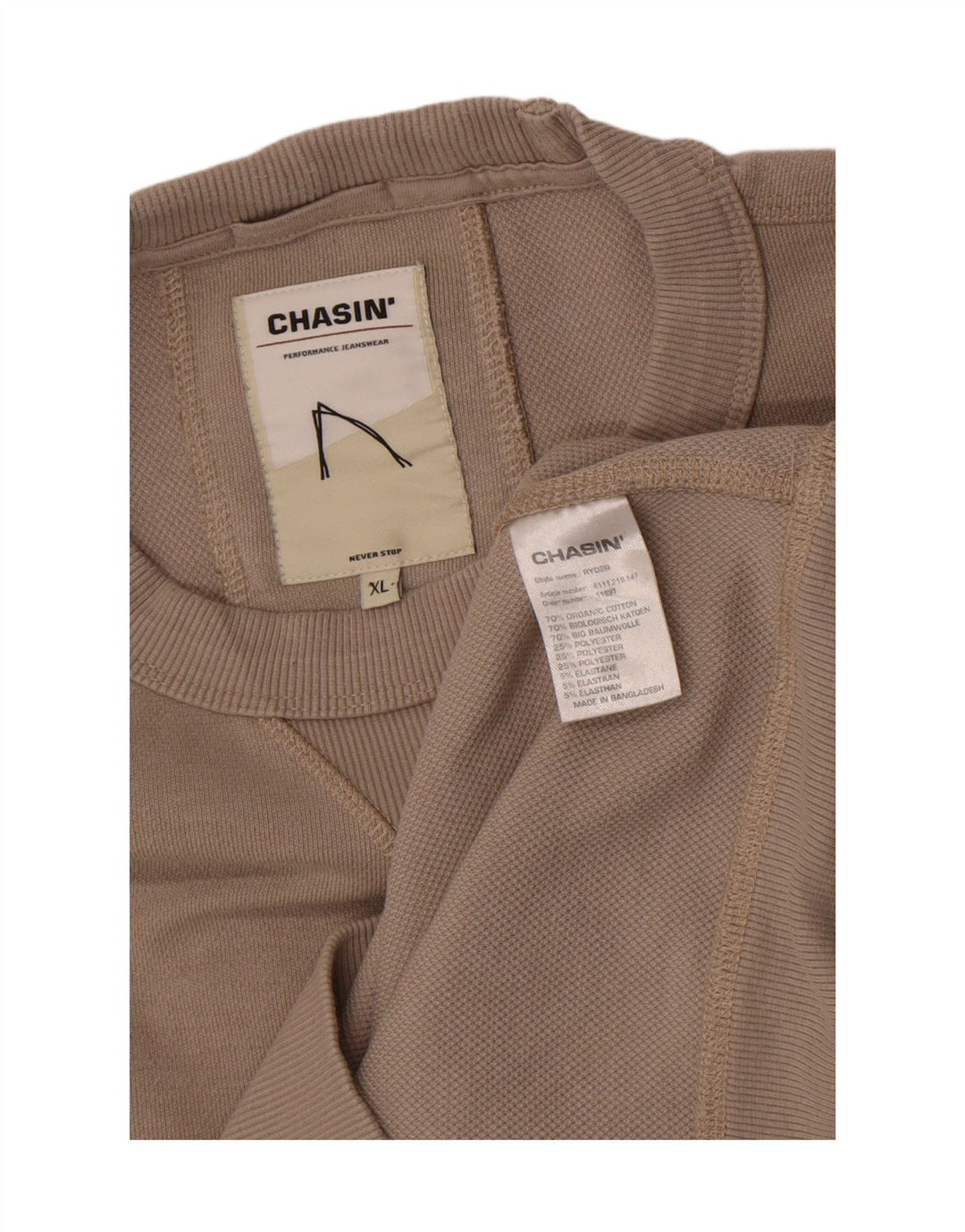 Felpa da uomo Chasin Maglione XL Cotone grigio
