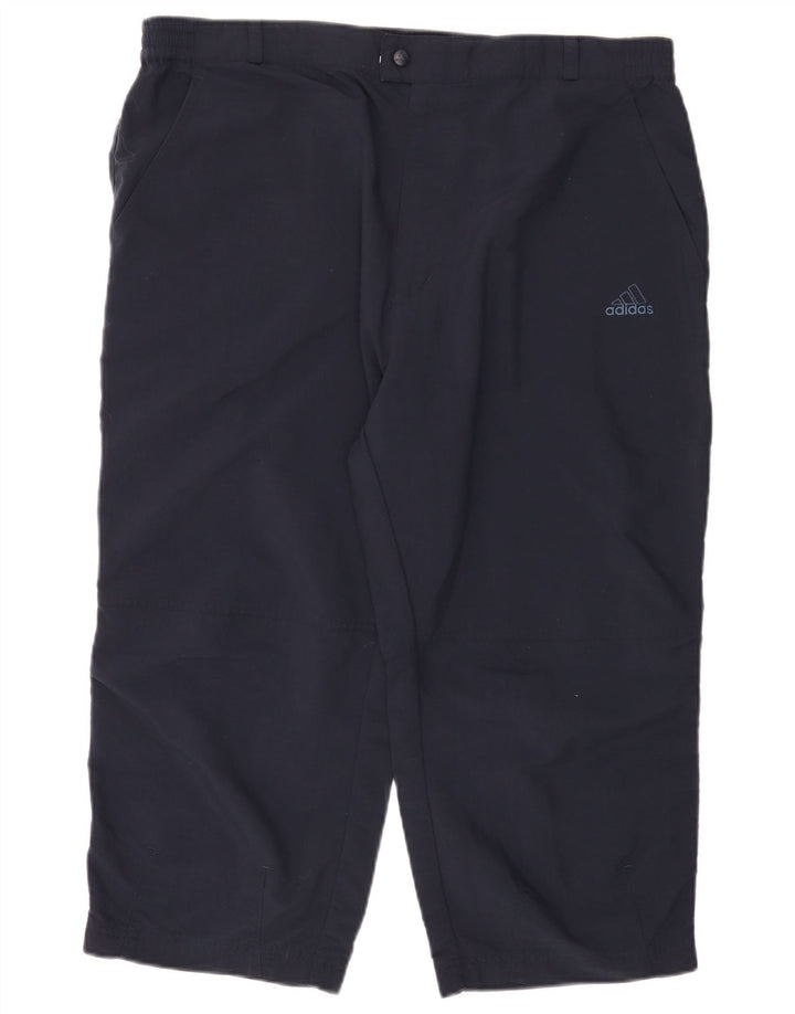 Pantaloni capri dritti da uomo ADIDAS W40 L21 blu navy in poliammide