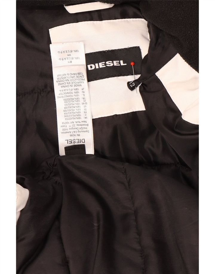 Giacca Parka con cappuccio per ragazze Diesel 11-12 anni in poliestere bianco