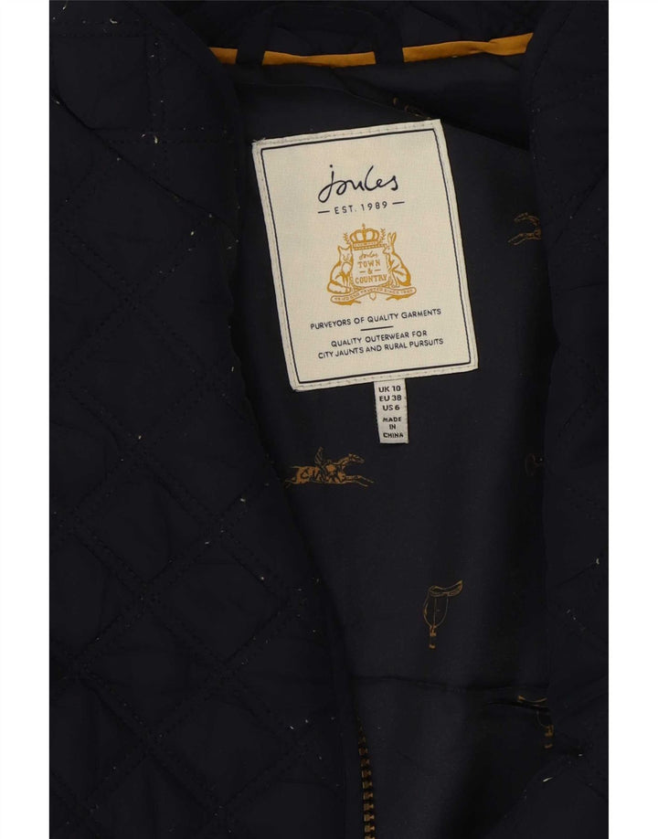 Gilet trapuntato da donna Joules UK 10 piccolo poliestere blu navy