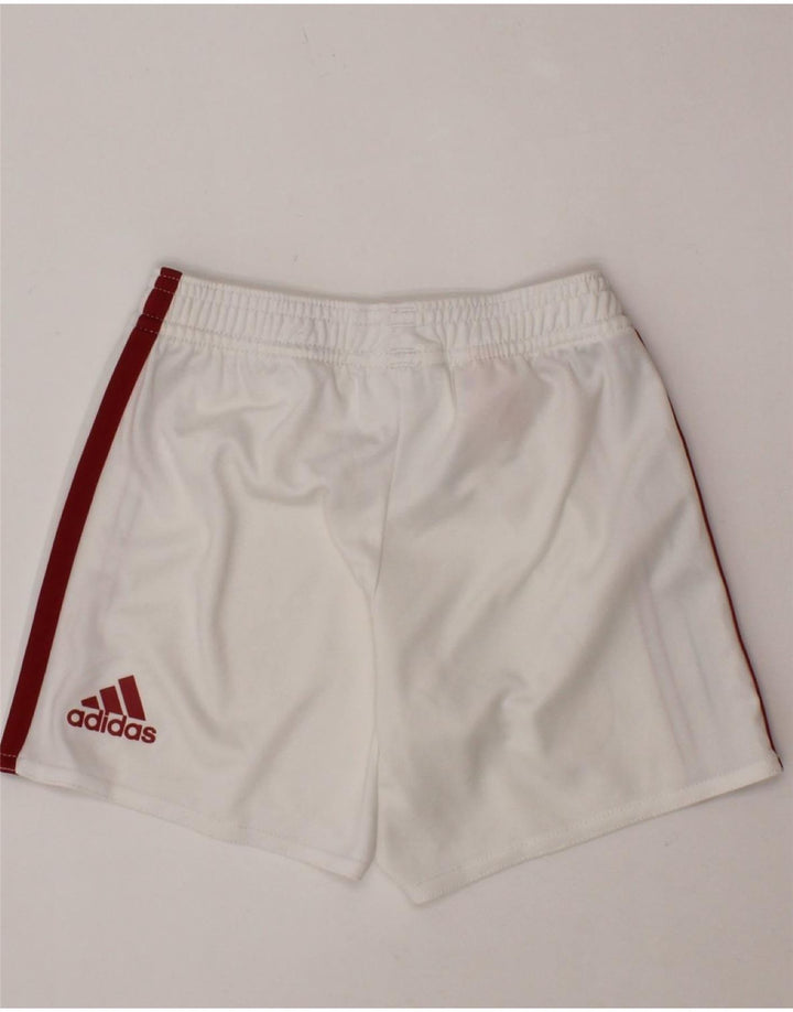 Pantaloncini sportivi ADIDAS AC Milan da ragazzo 3-4 anni in poliestere bianco