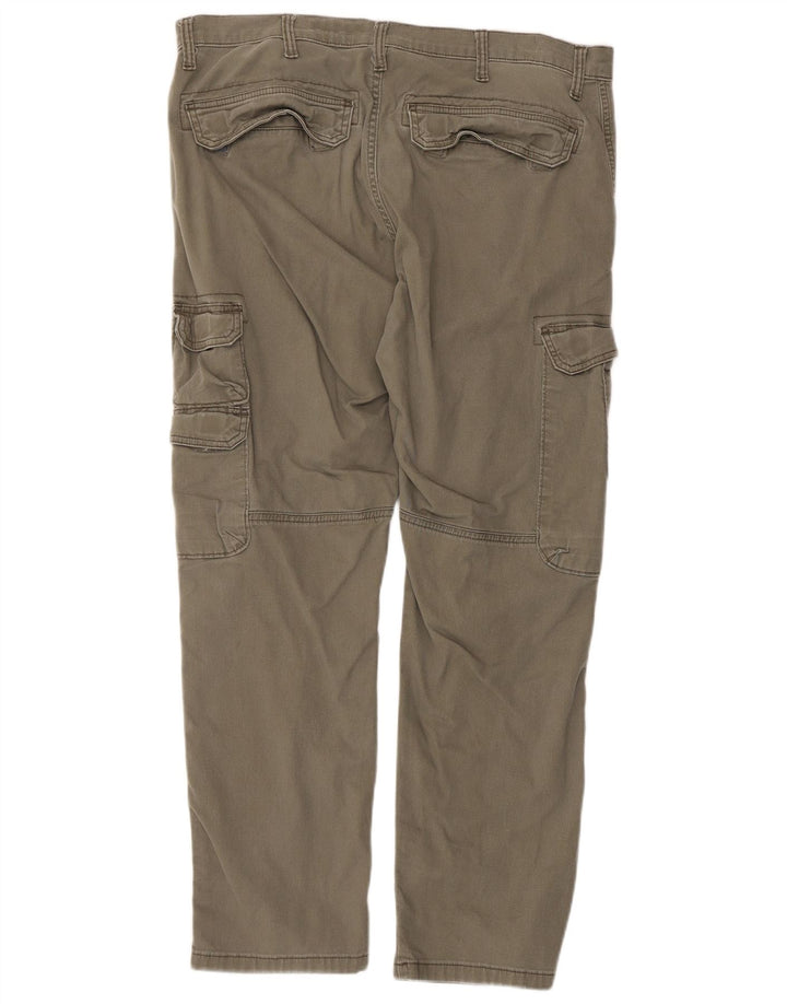 Pantaloni cargo affusolati regolari da uomo Wrangler W36 L30 cotone verde