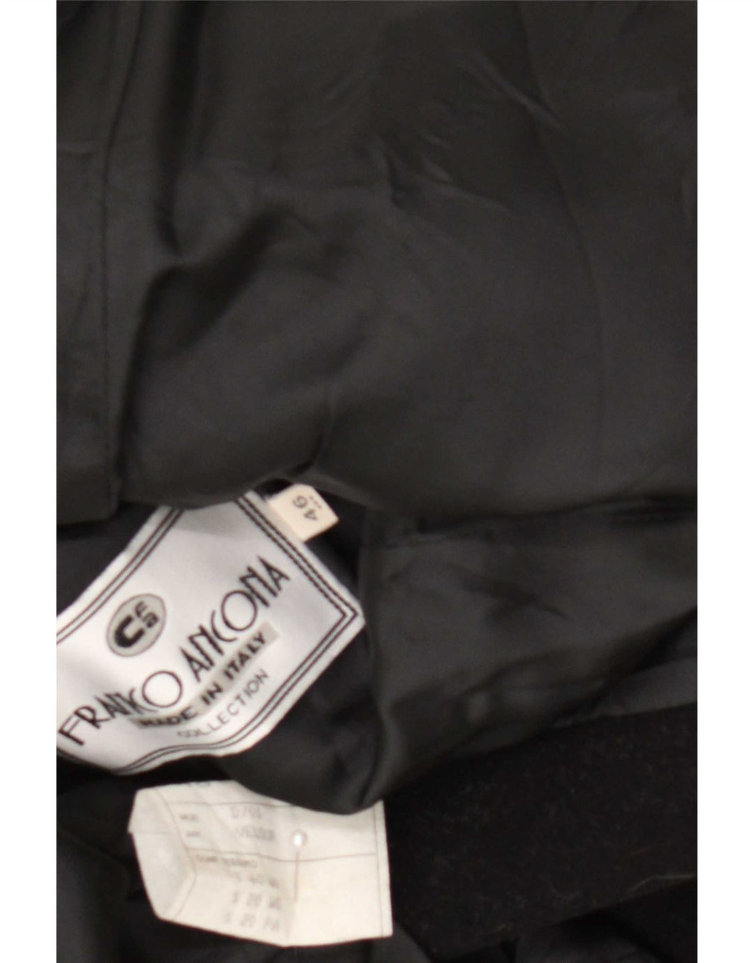 Cappotto Donna Franco Ancona IT 46 Large Nero Lana Vergine