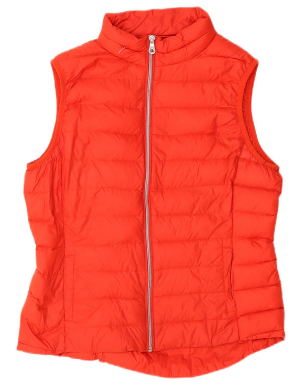 Gilet imbottito con cappuccio da donna Marks & Spencer UK 12 rosso medio in poliammide