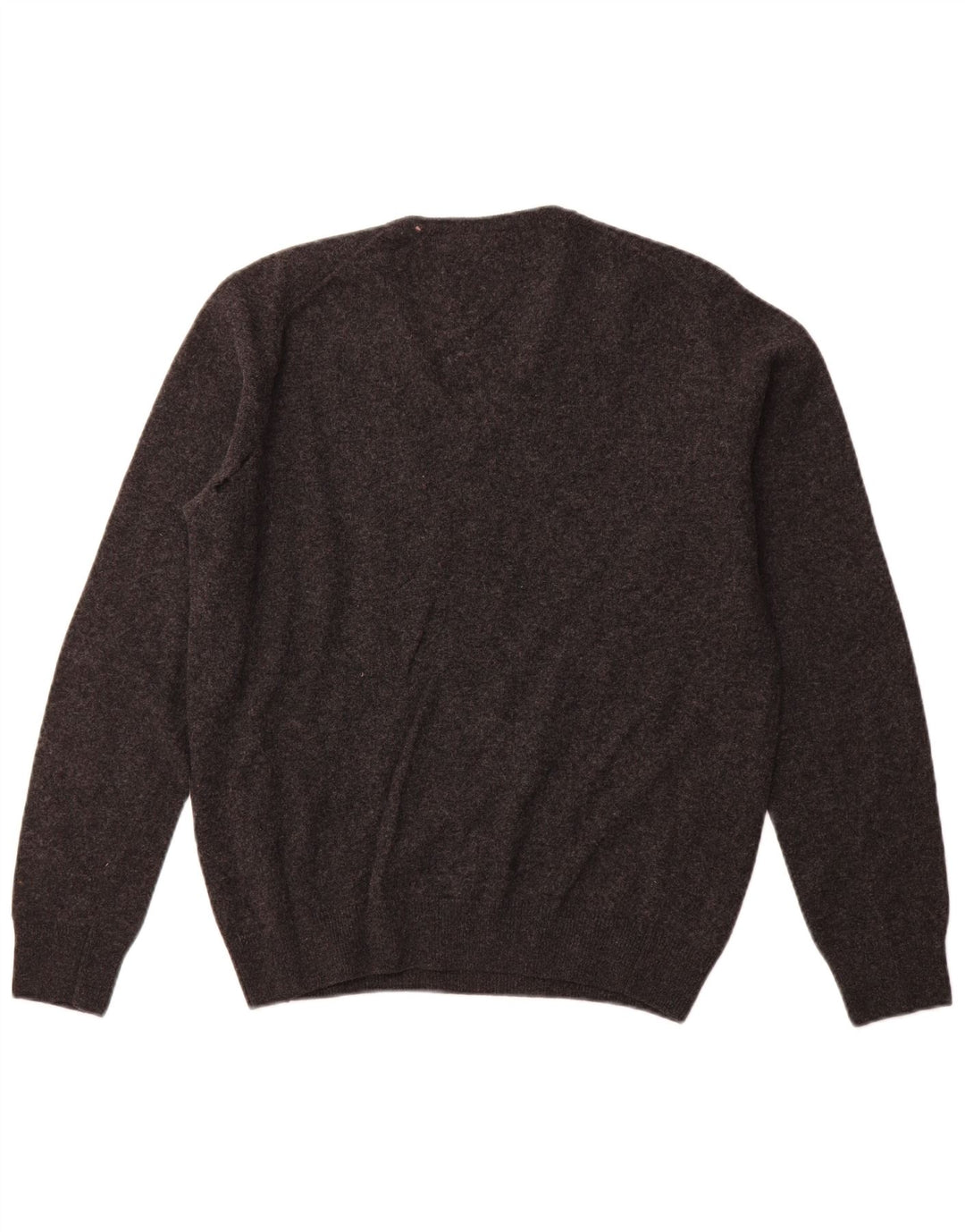 LACOSTE Maglione da uomo con scollo a V taglia 4 grigio medio in lana vergine