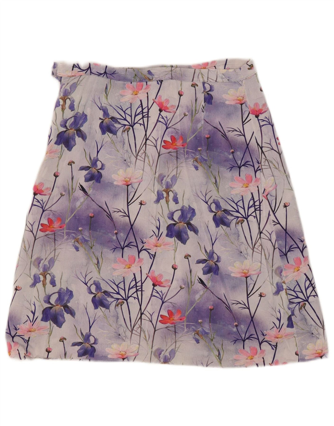 Gonna a trapezio da donna vintage W30 media floreale multicolore