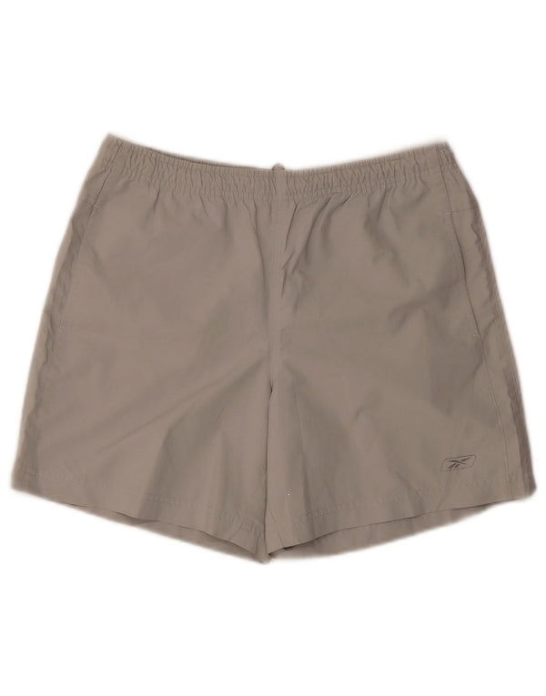 Pantaloncini sportivi Reebok da uomo di colore grigio medio