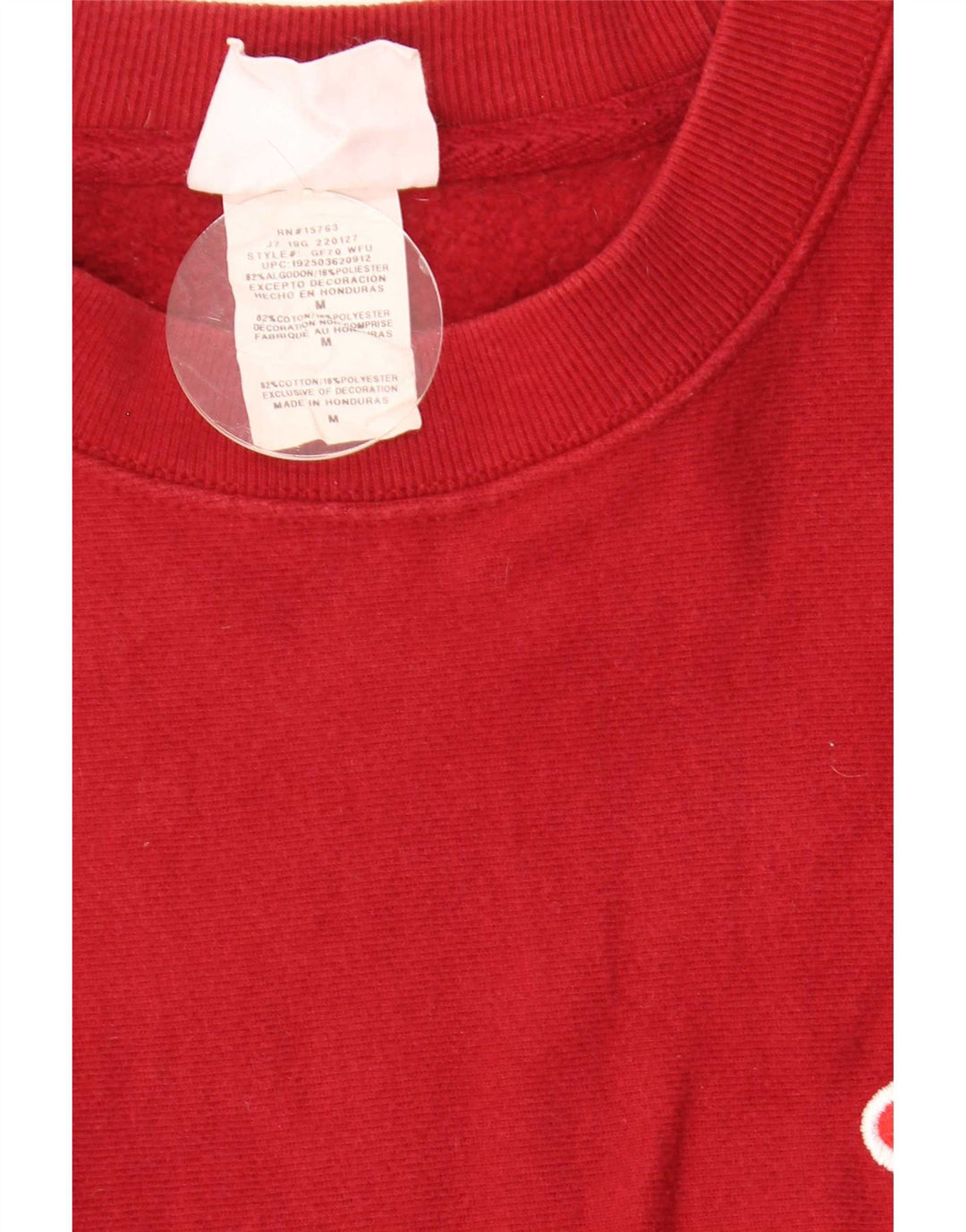 Felpa Champion da uomo con trama inversa, maglione rosso medio, cotone