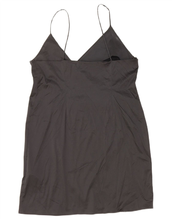 ZARA Abito corto da donna a portafoglio UK 12 medio nero poliestere
