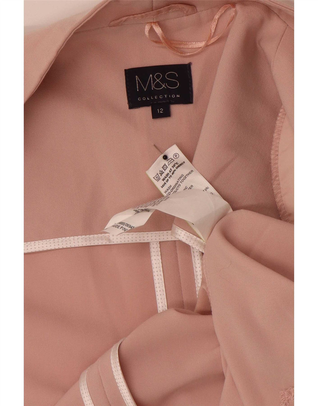 Giacca Marks & Spencer da donna Open Blazer UK 12 Poliestere rosa medio