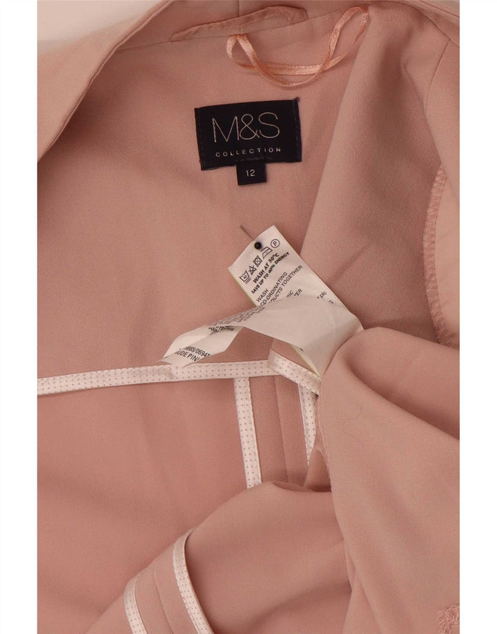Giacca Marks & Spencer da donna Open Blazer UK 12 Poliestere rosa medio