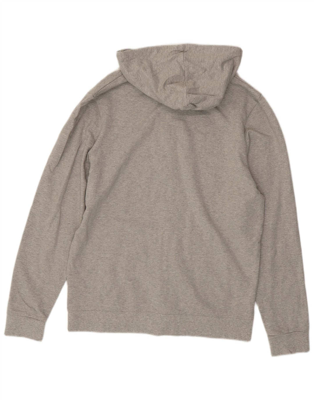 Maglione con cappuccio e zip grafica da uomo Fila in cotone chiazzato grigio medio