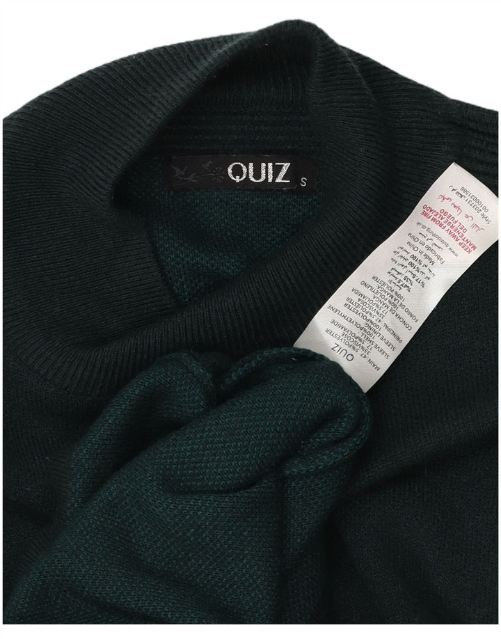 QUIZ Maglione oversize da donna con collo alto e collo alto UK 10 piccolo verde